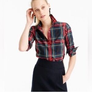 NWT J Crew Perfect Shirt Sz 10